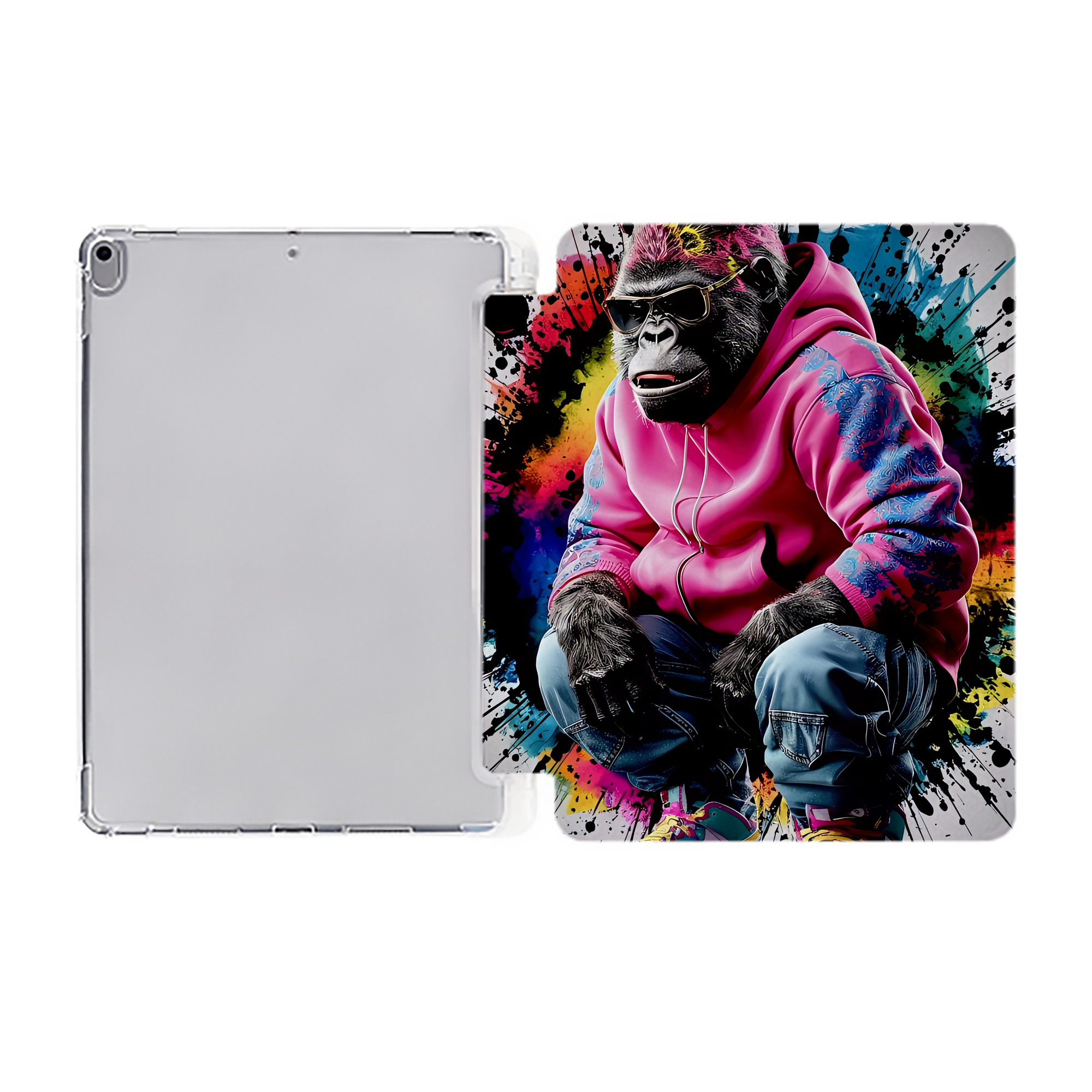 （画像用） ミッキーマウス Mickey Mouse IPad ケース ペン収納付き 三つ折りスタンド PUレザー×シリコン 対応機種9.5/10.5/10.9インチ